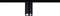 Black cylindrical ceiling spotlight with silver trim, mounted on a black track. Ideal for modern interior lighting.