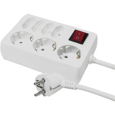 Image of LogiLink LPS210 Power strip (+ switch) White PG connector 1 pc(s)