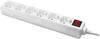 LogiLink LPS202 Power strip (+ switch) White PG connector 1 pc(s)