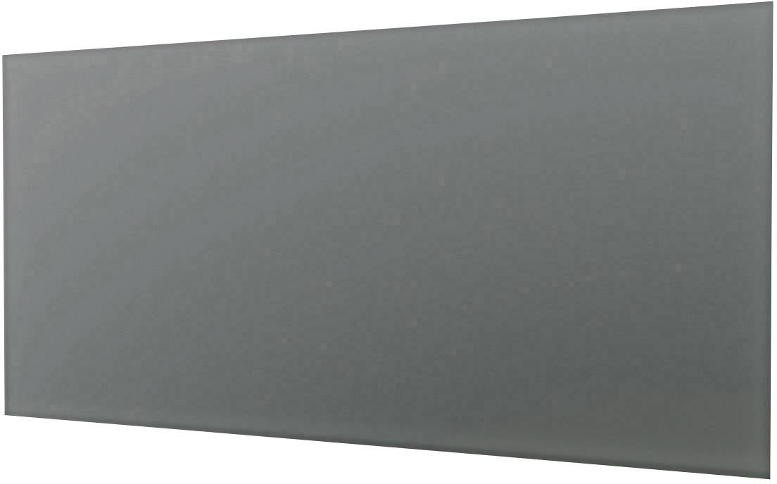 Grey rectangular panel with a smooth surface.