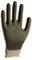 'A black protective glove with a textured surface, designed for industrial or general use, displayed upright on a white background.'