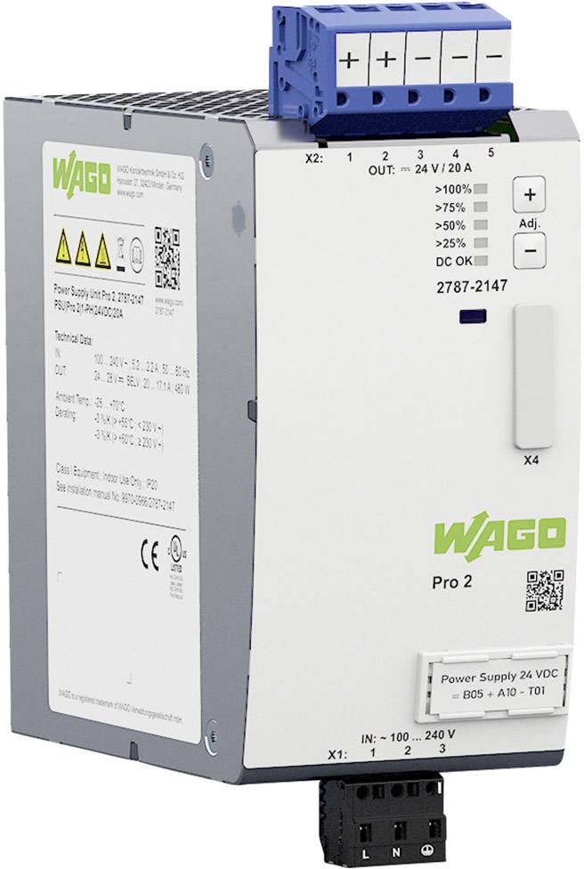 WAGO Pro 2 Rail mounted PSU (DIN) 20 A 480 W