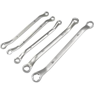 Five silver ring keys of varying sizes, arranged from small to large, against a white background.