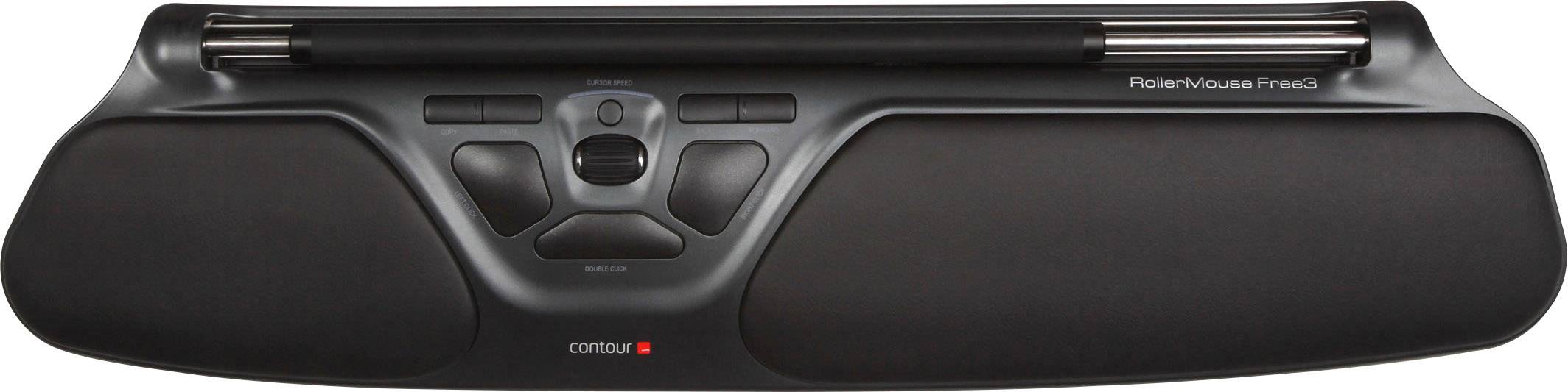 Contour Design RollerMouse Free 3 USB mouse Ergonomic, Big buttons, Built-in scroll wheel Black