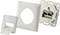 Network socket with Cat 6A cover, mounting frame and flush-mounted socket. Includes two Ethernet ports for wall installation.
