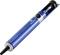 Blue soldering iron desoldering pump, metallic, with non-slip handle and button. Suitable for removing solder from soldering points.