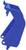 A blue plastic component with a curved shape and two round mounting points at the lower edge; potentially a mounting bracket.