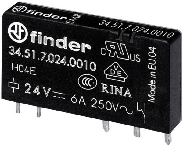 Finder 34.51.7.024.4010 PCB relay 24 V DC 6 A 1 change-over 1 pc(s)
