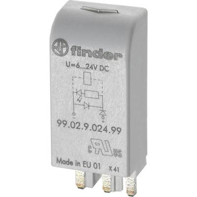 Finder Plug-in module + EMC emission suppressor, + diode, + LED 99.02.9.220.99 Colours (LEDs): Green Compatible with (ty-0
