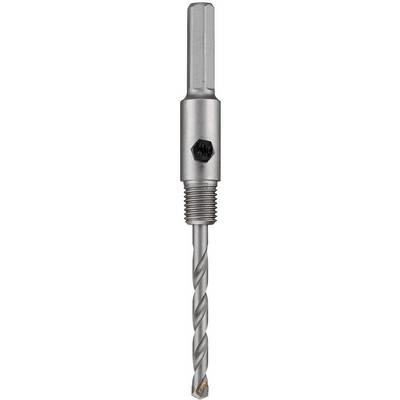 Metal drill bit with a hexagonal shank and spiral point, suitable for precise drilling in metal surfaces.