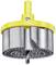 Metal hole saw with a yellow housing and multiple serrated saw blades. Used for metalworking.