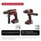 Two red and black drills, suitable for use with Einhell, Bosch, Makita, DeWalt, Black+Decker, Ryobi tools.