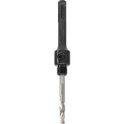 Drill with a round black handle and spiral metal tip, suitable for precision drilling in various materials.