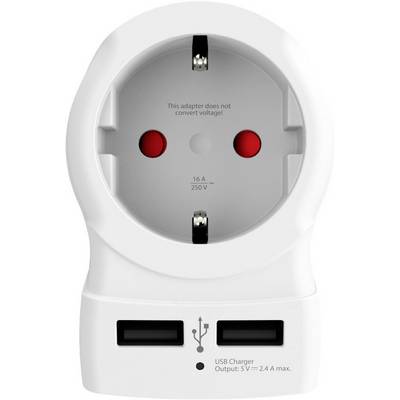 Skross Adapter USB White Mains socket incl. UK adapter-0