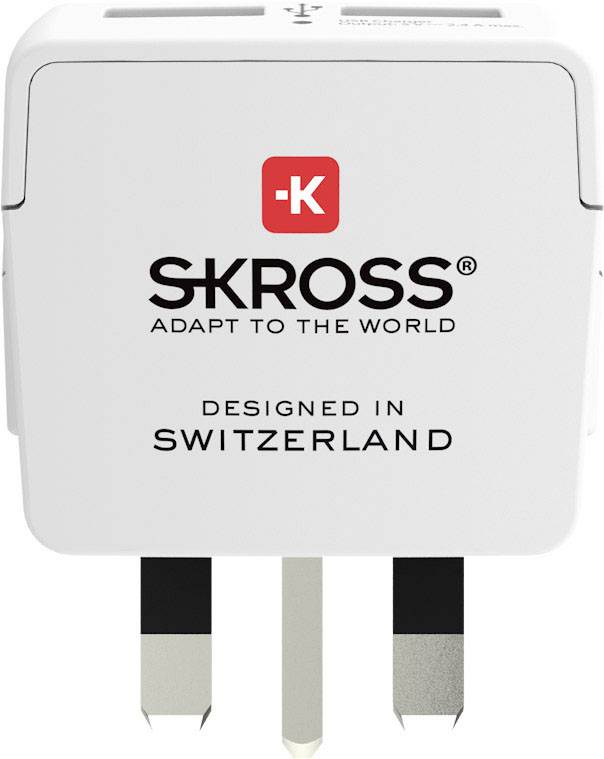 Skross Adapter USB White Mains socket incl. UK adapter-5
