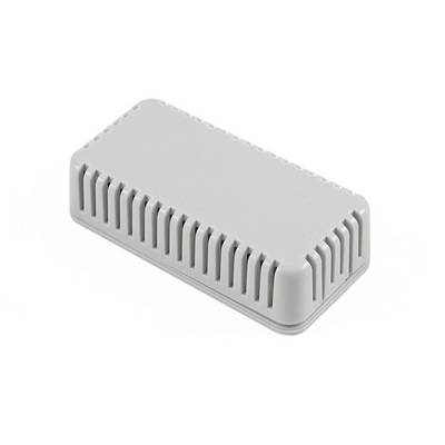 A rectangular, white plastic casing with ventilation slots on the sides.