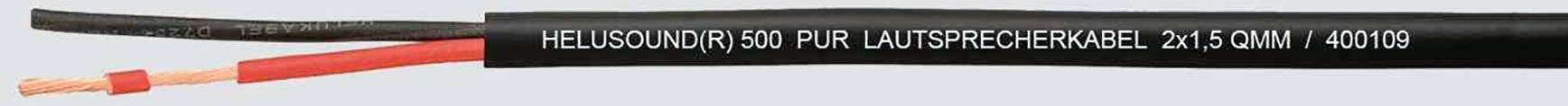 Black cable with white text 'HELISOUND 100 P/M SPEAKER CABLE 2x1.5MM / 40010', showing compatible speaker cable specifications.