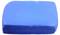 A blue rectangular eraser placed against a white background.
