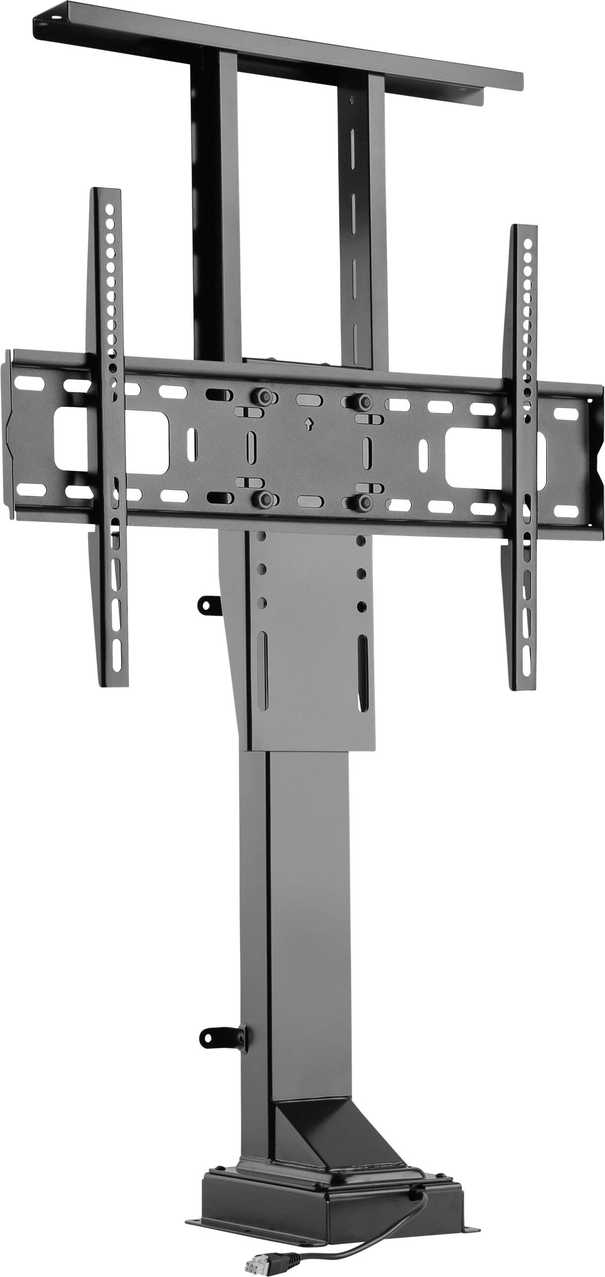 Wall mount for television, height-adjustable. Suitable for securing flat screens and enables flexible positioning.