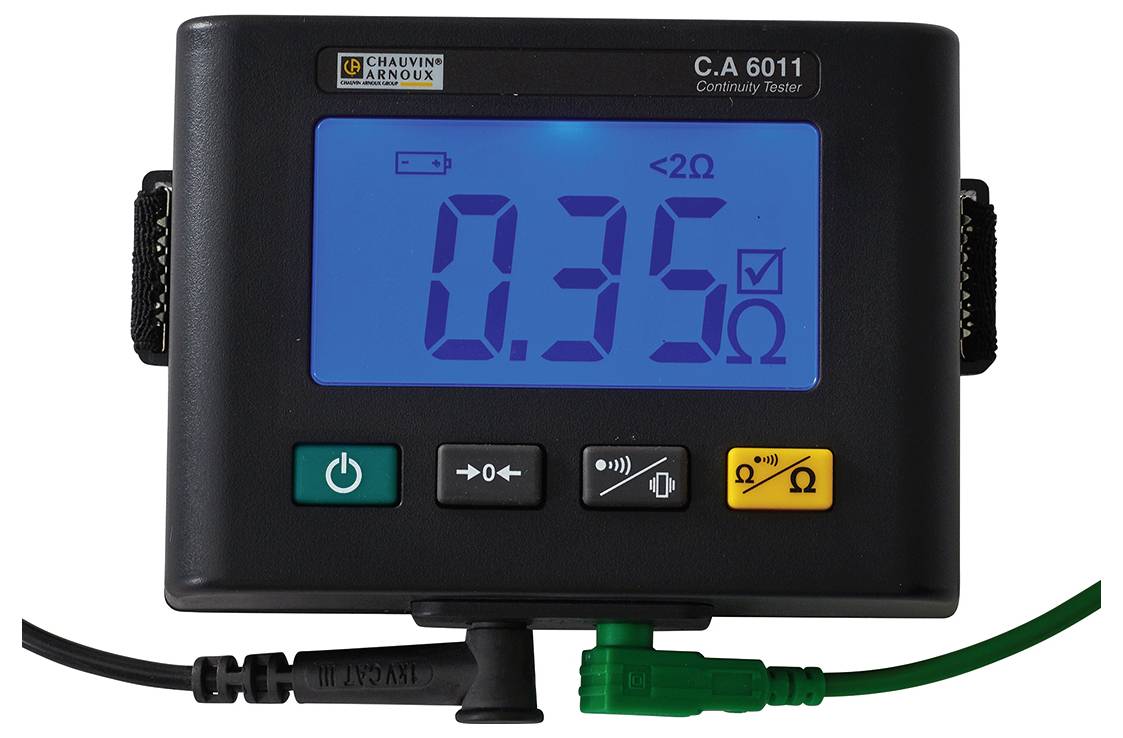 A digital device with a blue display shows '0.35'. It has buttons for functions, including a green button for start/stop.