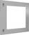 Grey metal panel with a square opening in the centre, two switches with 'Rittal' logo at the top and bottom left.