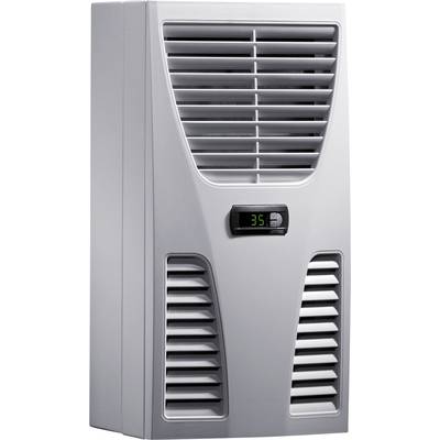A grey air conditioning unit with a digital display showing '35' is visible. Air vents are located at the top and bottom of the device.