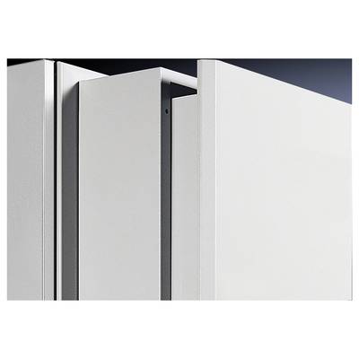 Close-up of a white, modern wardrobe with a smooth surface and clean lines.
