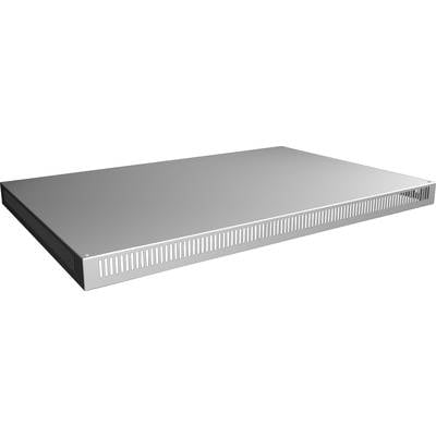 A flat, rectangular metal shelf with ventilation slots on the sides, suitable for mounting in a server rack.