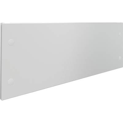 White, rectangular panel with rounded corners, presumably made of plastic or metal.