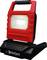 Portable, red LED work light by AccuLux with robust design and integrated handle. Ideal for construction sites or tool applications.