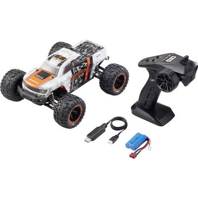 Remote-Controlled Car Set: Includes an off-road model car, a remote control, a charging cable, and a battery.