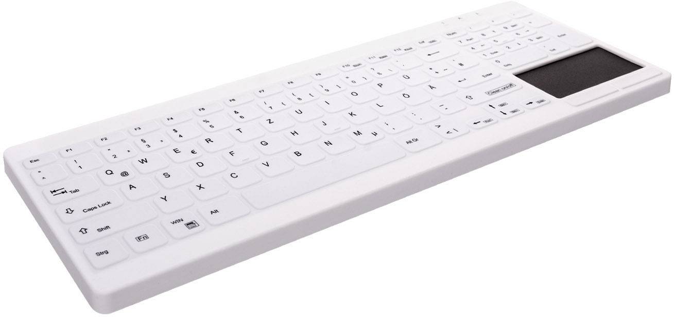 Active Key AK-C7412F-GUS-W/GE USB Antibacterial keyboard German, QWERTZ White Suitable for DGHM/VAH sanitizing, Sealed s-2