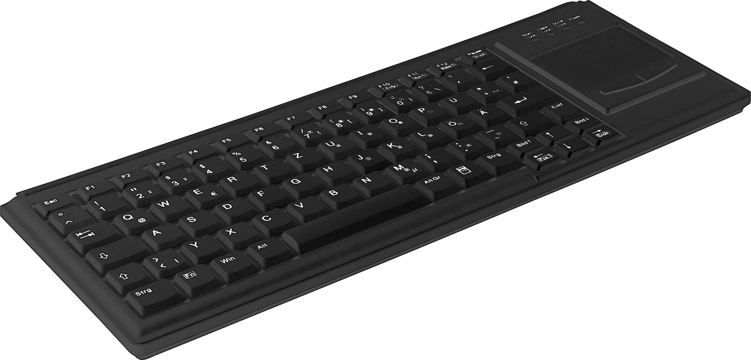 Contour Active Key AK-4400-GU-B/US USB Keyboard English (US), QWERTY Black Touch surface, Mouse buttons-2