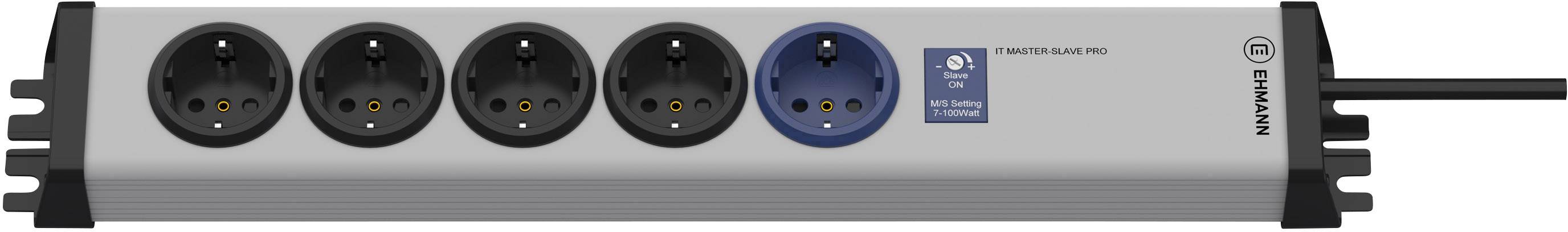 Ehmann 0214x00058341 Smart power strips (Master-Slave strips) Grey, Black PG connector 1 pc(s)