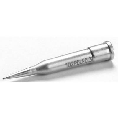 Silver precision drill bit with the inscription '102PDFL0.31'. Suitable for delicate craftwork or technological applications.