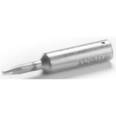 'Screwdriver bit with a pointed metal blade, engraved with "832YDLF1.6" on the side, against a white background.'