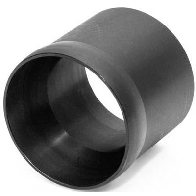 A black, cylindrical component with an open side lying on a white background.