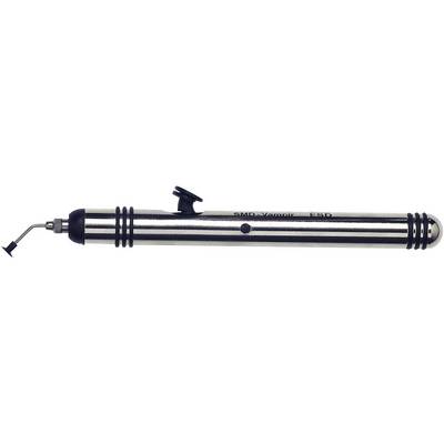Soldering tool called 'SMD Vampire' with a curved metal arm and rubber tip, used for precise component placement.