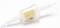 Plastic fuel filter with two connections, used in fuel lines to filter out impurities.