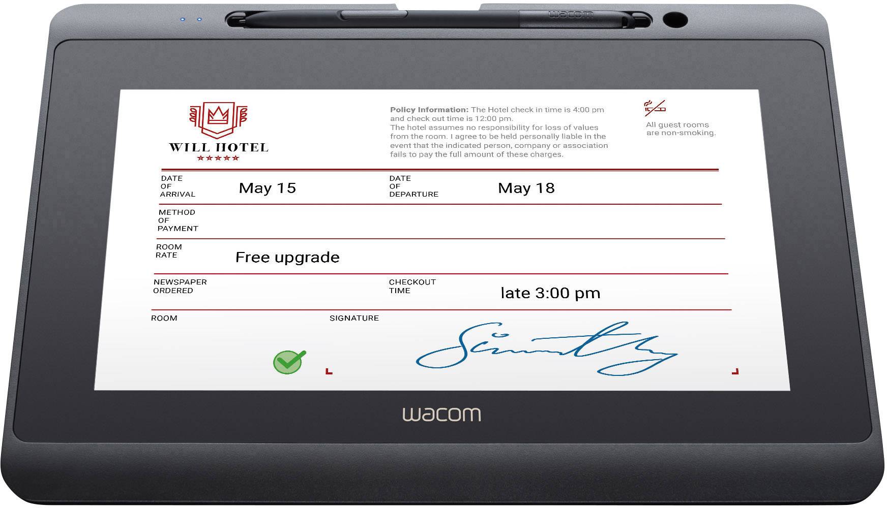 Wacom DTH-1152 Pen & Touch Display USB Pen holder, signature pad Black-1