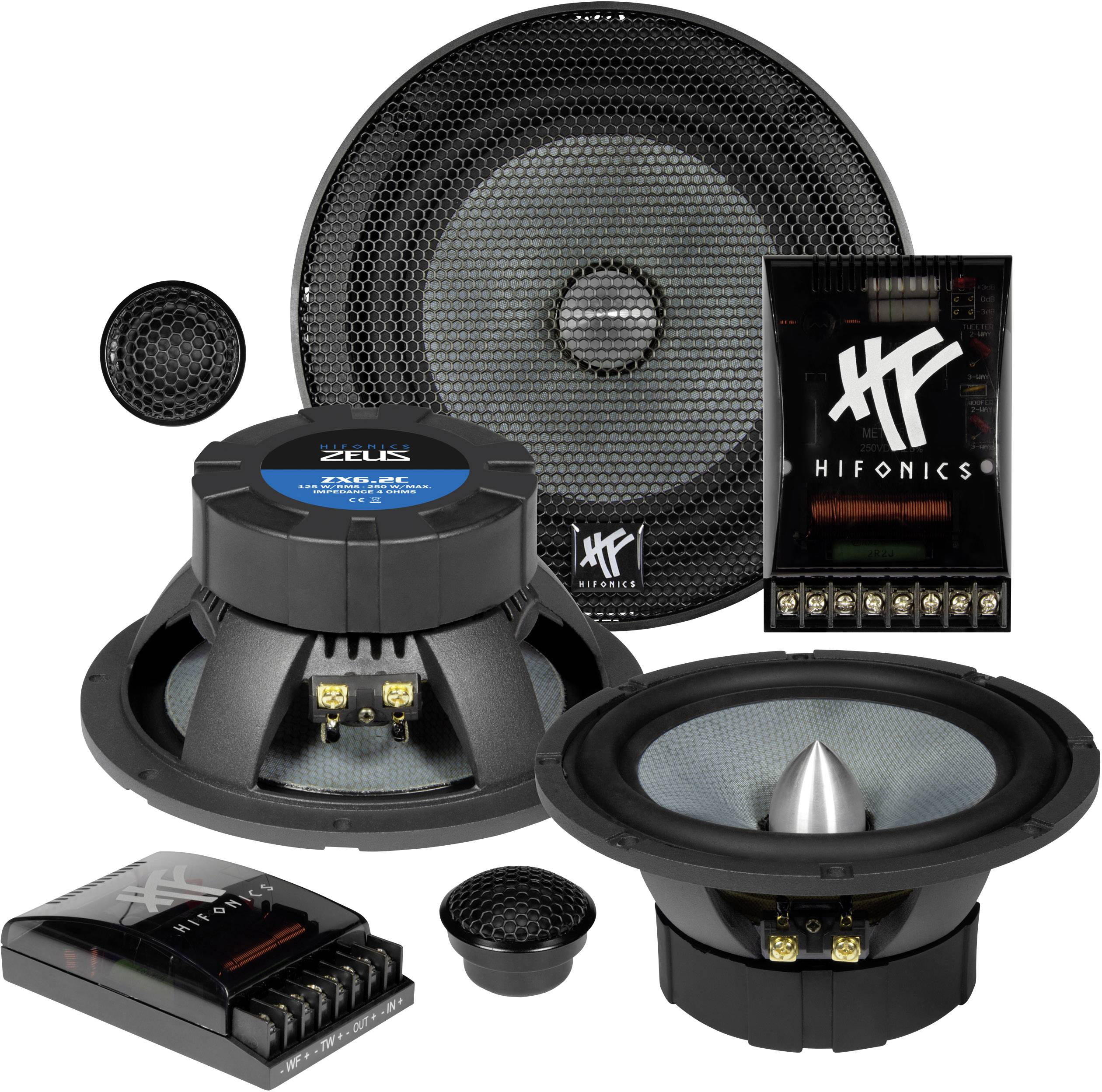 Hifonics ZX-6.2C 2-way flush mount speaker set 250 W Content: 1 pc(s)