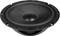 A black speaker in close-up, showing the membrane and outer frame. Ideal for audio and music applications.