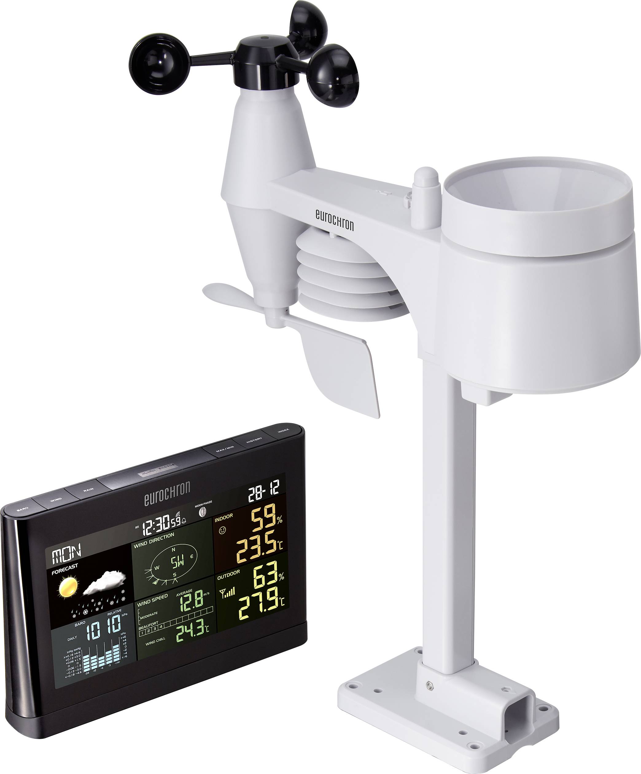 Eurochron EFWS 01002 Wireless digital weather station Forecasts for 12 to 24 hours