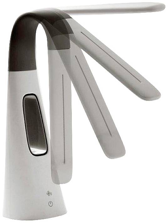 Automatic sensor tap with motion detection, activated by hand proximity. Modern, curved design for bathroom or kitchen.