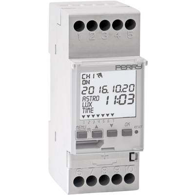Wallair 1IO4091 Timer digital 7 day mode 3500 W IP20 Daylight savings/sunup/sundown control, Twilight switch