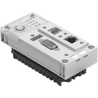 A rectangular electronic device with various ports, including Ethernet and VGA connections.