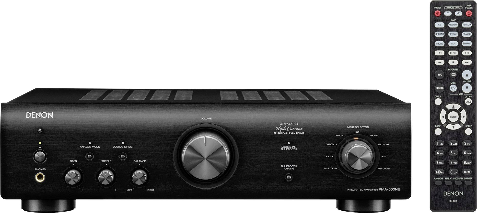 Denon PMA600NEBKE2 Stereo amplifier 2 x 70 W Black Bluetooth®, High-res audio
