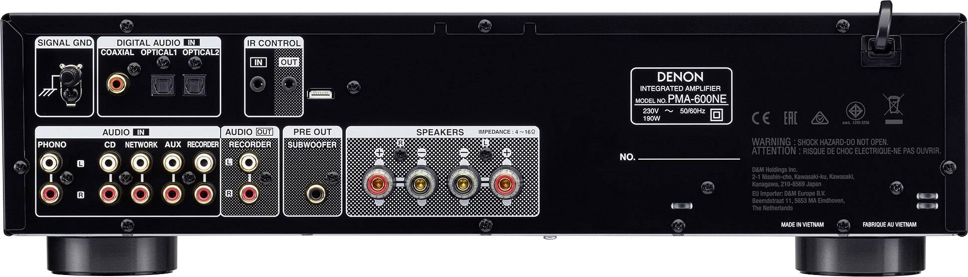 DenonPMA600NEBKE2Stereo amplifier2X 70 WBlackBluetooth®, High-resolution audio-1