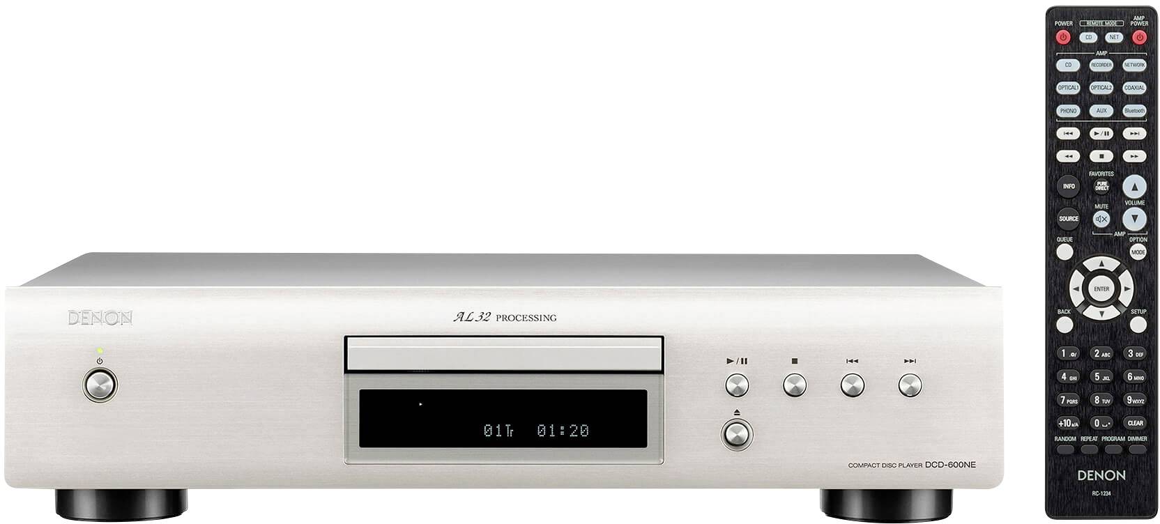 Silver Denon DCD600NESPE2 DCD600NESPE2 (W x H x D) 434 x 107 x 273 mm