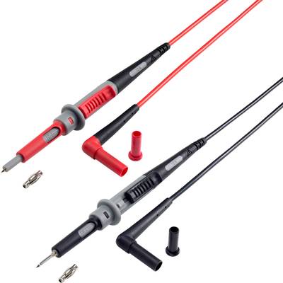 VOLTCRAFT MS-4PS-E Safety test lead [4 mm safety plug - Test probe] 1.00 m Black, Red 1 pc(s)